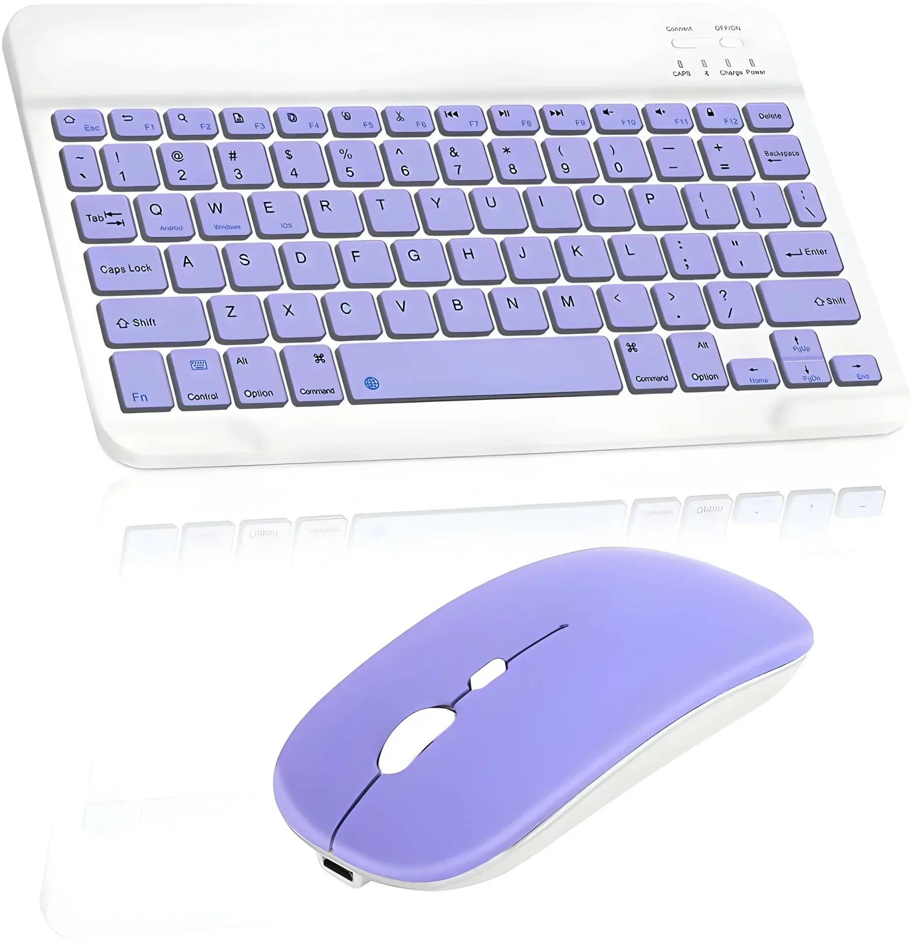 Wireless Keyboard Mouse Combo, 10 Inch Ultra Slim Ergonomic Wireless Computer Bluetooth Keyboards And Mouse Set For Tablet, Mobile Phone ||lapop