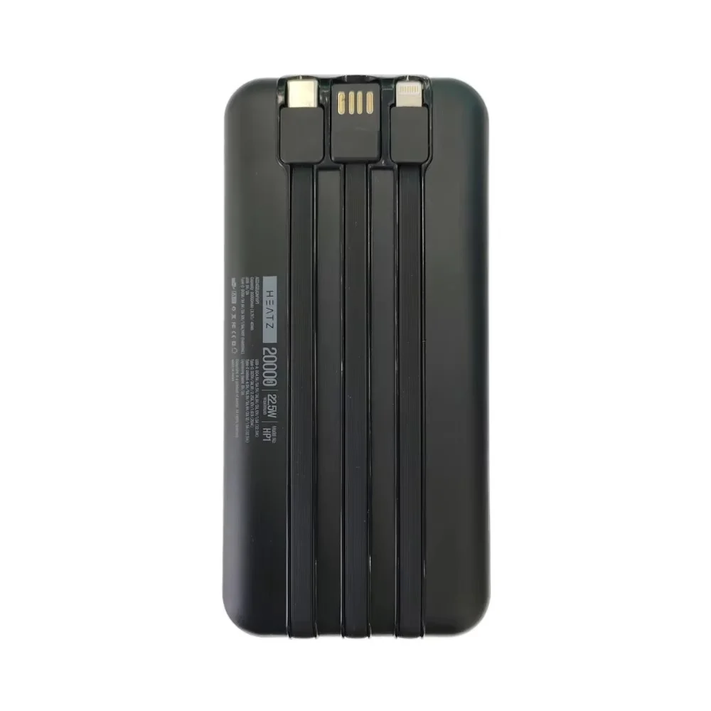 HP103 20000mAh High Capacity LED Display Power Bank Type-C Micro USB Portable Solar External Battery Pack 22.5W Fast Charging