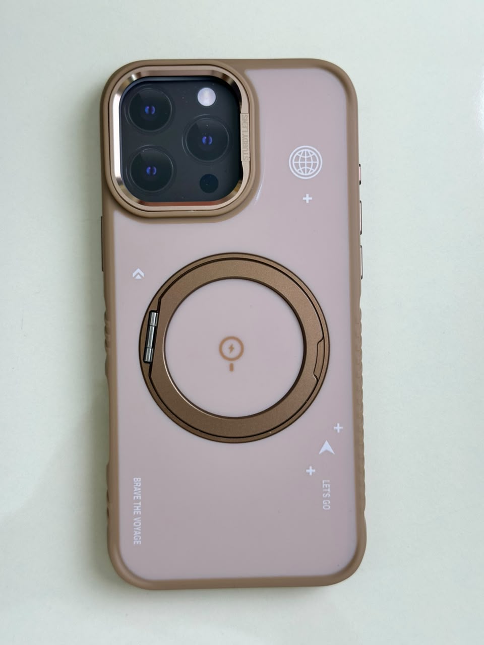 (16-2) iPhone 16 Pro Max - Dusty Rose with Bronze Accents
