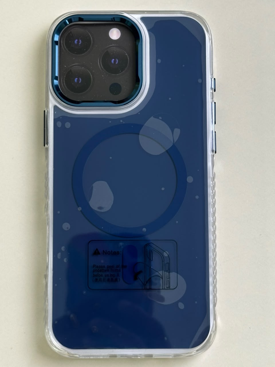 (16-3) iPhone 16 Pro Max - Transparent Navy Blue