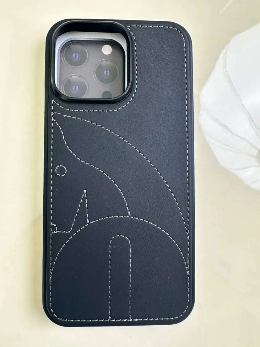 (14-1) iPhone 14 Pro Max - Cognac Brown with Tonal Stitching