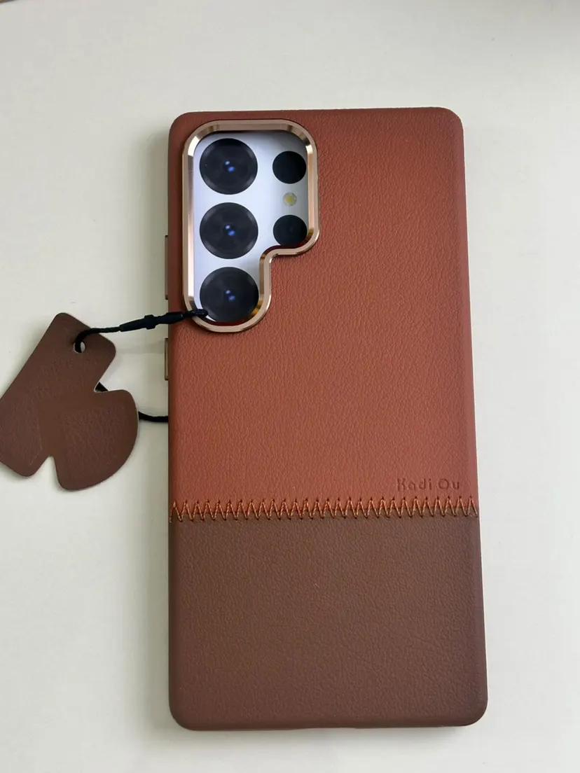 (S25-2) Samsung Galaxy S25 Ultra - Cognac Brown and Dark Brown