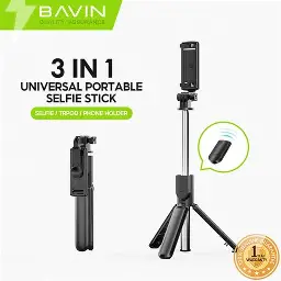 BAVIN Excellent Stainless Steel AP09 Outdoor Adjustable Selfie Stand Tripod Selfie Stick for Cell Phone