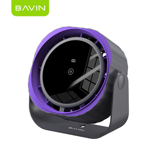BAVIN BF005 3600mAh High Speed Rechargeable Power Cooling Desktop Fan 120 Gears w/ Digital Display