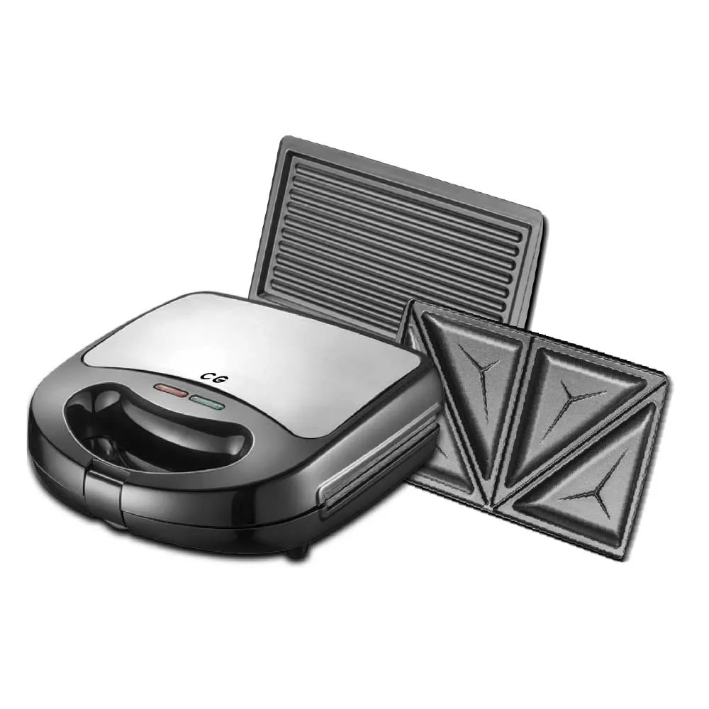 CG 2 Slice Interchangeable Sandwich & Grill Maker Model: CGSM201D