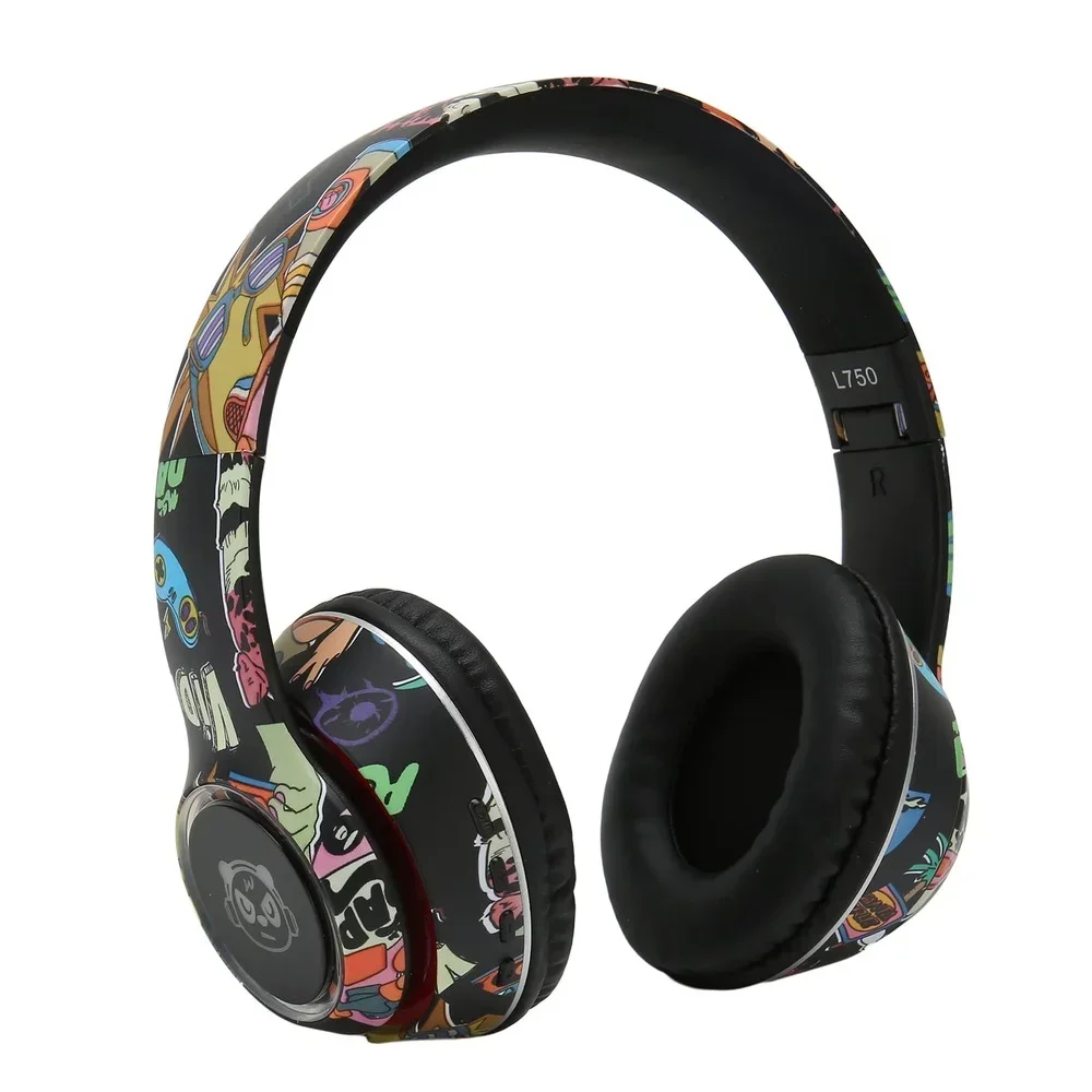 L750 Bluetooth Headset, RGB Lamp Gaming Headphone, Support Memory Card Linein Mode Headset with Microphone for PC Laptop