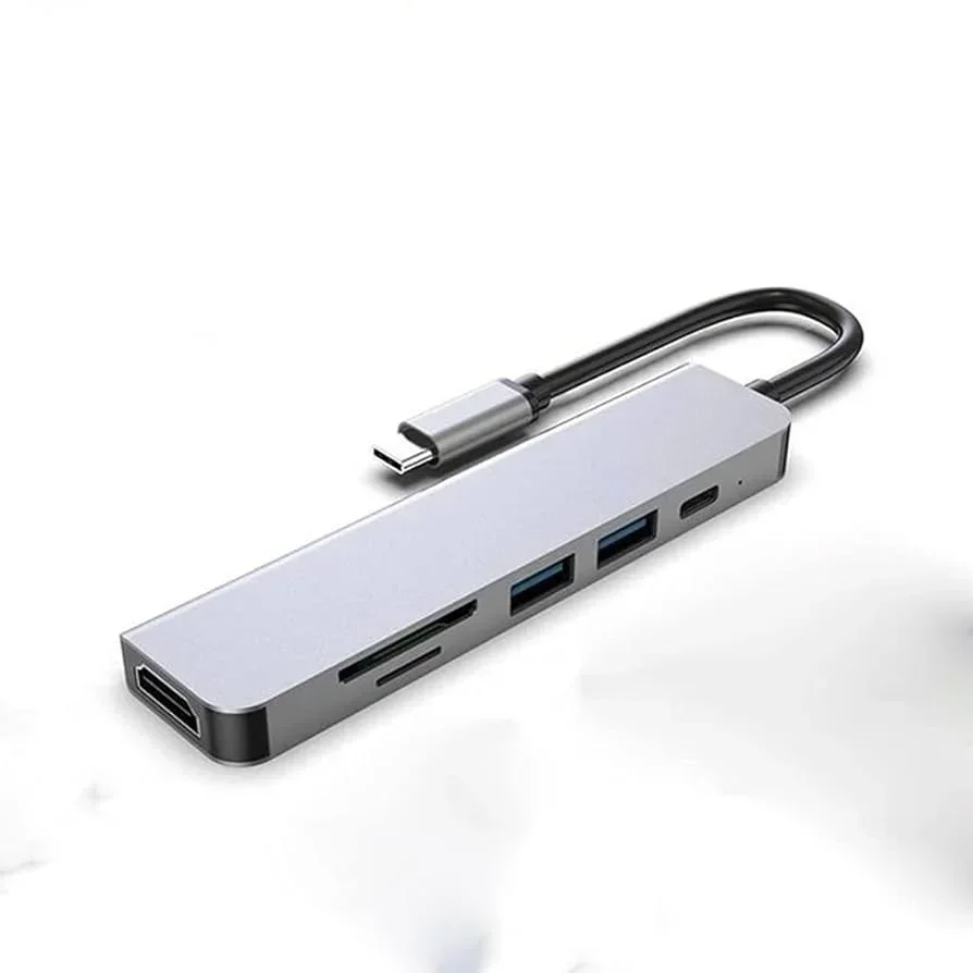 Ansty 6 in 1 USB-C hub plug and play UA-10