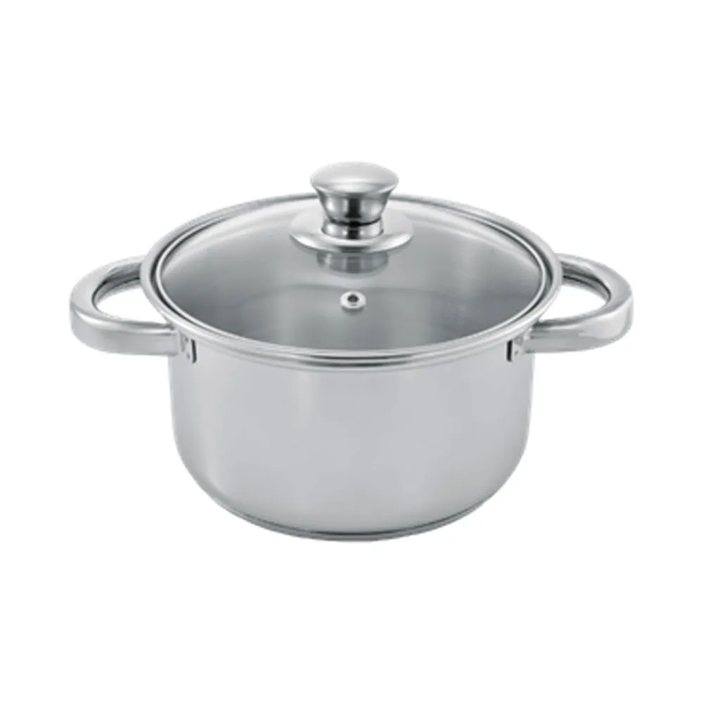 16cm 2Ltr Belly Casserole With Glass Lid
