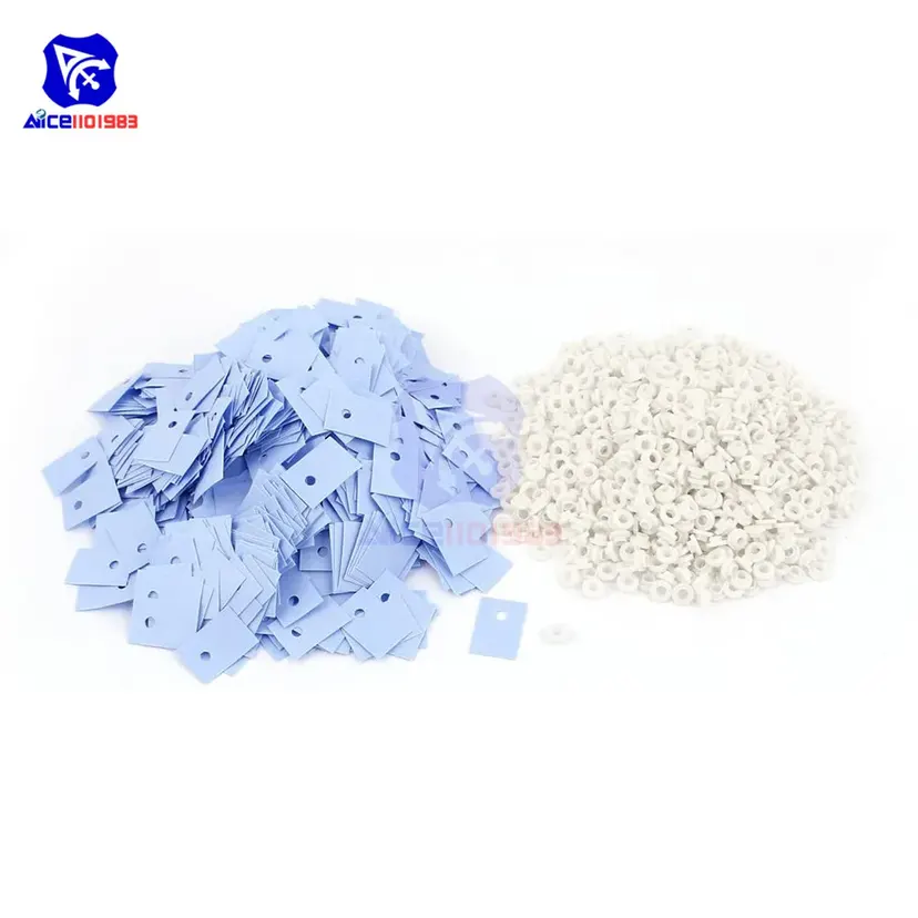 diymore 100PCS/Lot TO-220 Silicon Thermal Insulator Pads with TO-220 Bushing Washers