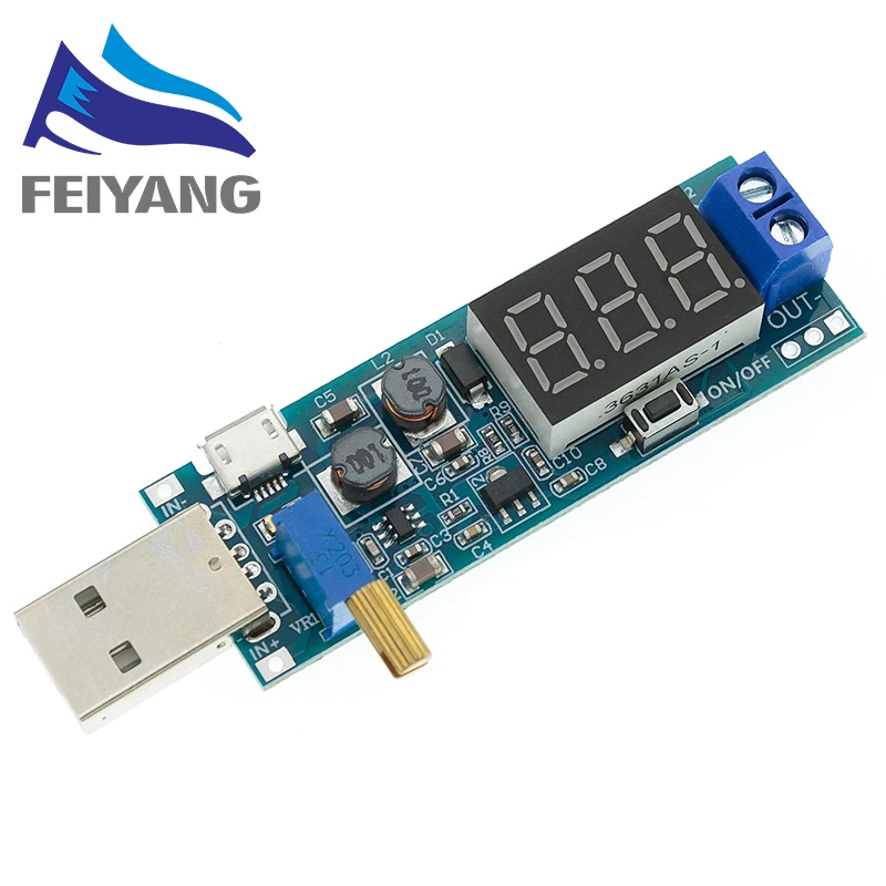 1PCS DC-DC 5V to 3.5V / 12V USB Step UP / Down Power Supply Module Adjustable Boost Buck Converter Out DC 1.2V-24V
