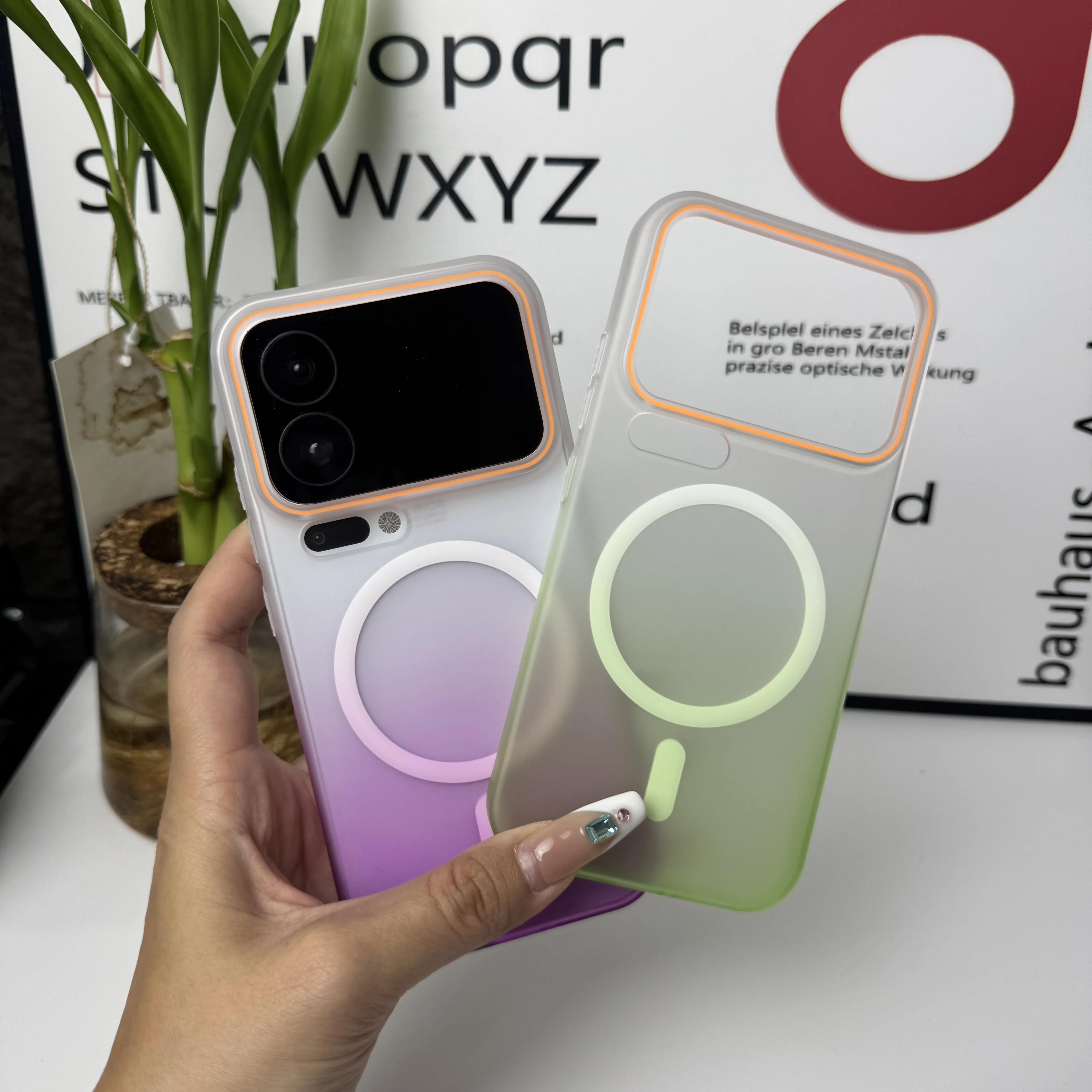 HODON For Xiaomi 17 Pro Max Xiaoni 15 14 Pro Ultra Phone Case New Fashionable Magnetic Gradient Colors Semi-Transparent PC Anti-drop Cover