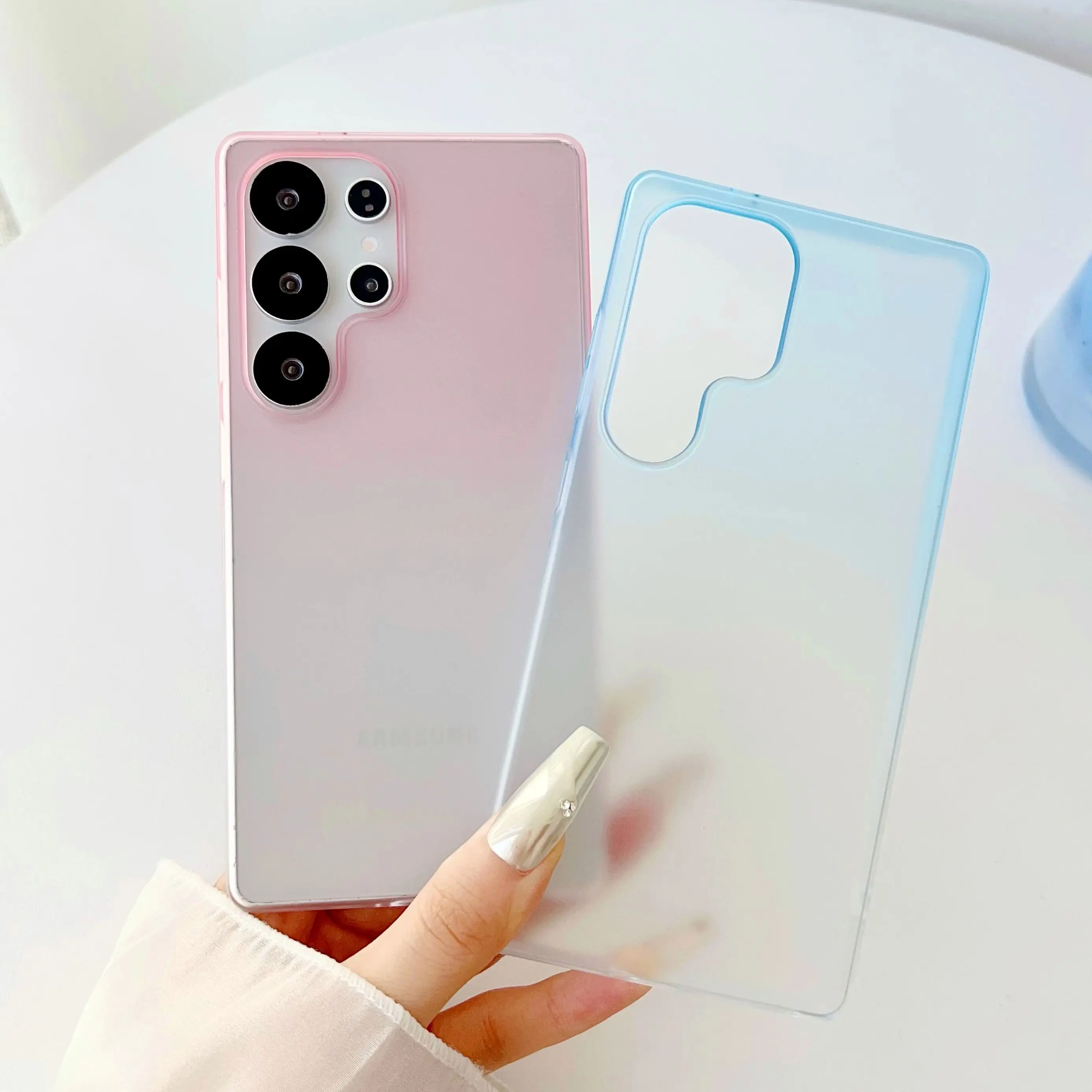 HODON Ultra Thin Matte Gradient Color Phone Case For Samsung Galaxy S26 S25 S24 S23 Plus Ultra FE S25 Edge A55 A56 A16 A17 Shockproof Bumper PC Back Cover