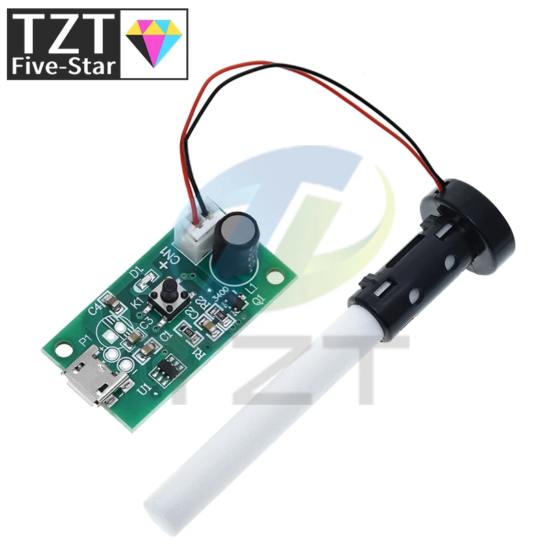 TZT 1/5/10PCS USB Mini Humidifier DIY Kits Mist Maker and Driver Circuit Board Fogger Atomization Film Atomizer Sheet Mini