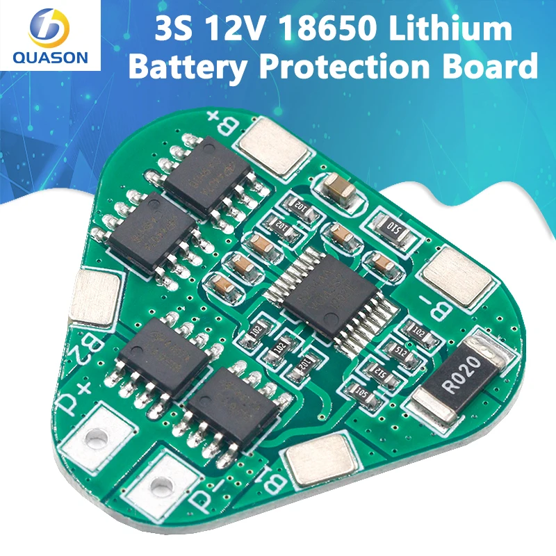 3S 12V 18650 Lithium Battery Protection Board 11.1V 12.6V overcharge over-discharge protect 8A 3 Cell Pack Li-ion BMS PCM