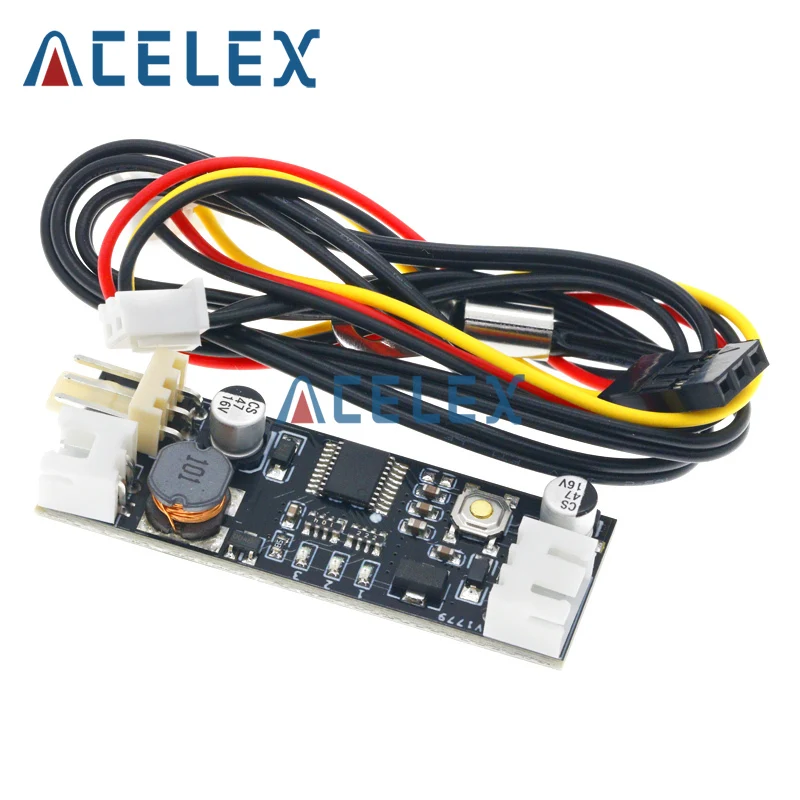 2-Channel 4-Wire Fan Speed Controller DC 12V 5A PWM Fan Speed Control Manual Potentiometer Speed Adjustment