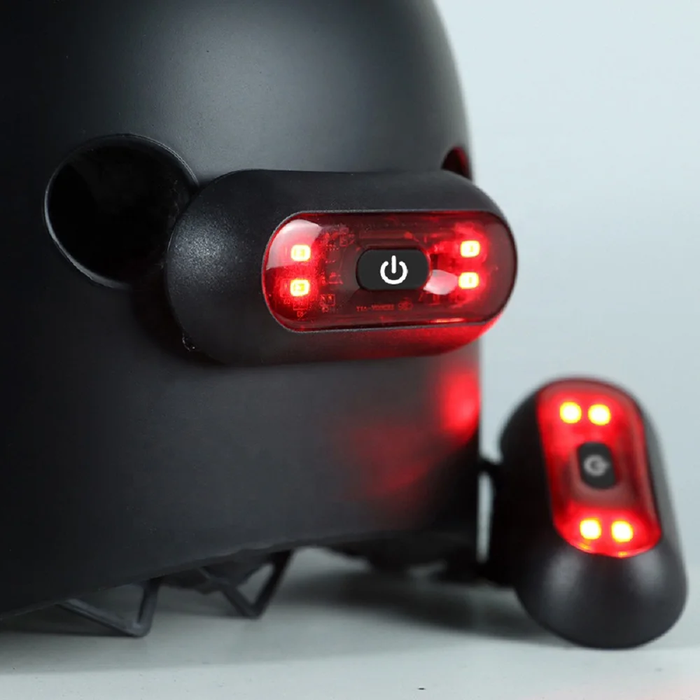 4 Lamp Beads Bicycle Helmet Led Light Rechargeable Safety Taillight Bike Motorcycles Accessories Helmet Moto U-SB Helmet Light