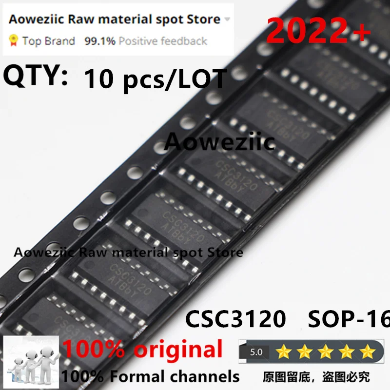 Aoweziic 2022+ 100% New Original CSC3120 Substitute 2092 SOP-16 Mono Audio Amplifier Chip (Spot Stock)