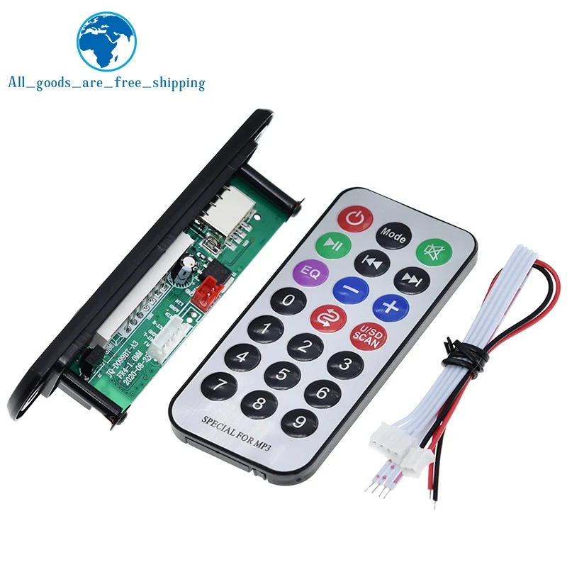 1Set Standard Wireless Bluetooth 12V MP3 WMA Decoder Board Audio Module TF USB Radio For Car