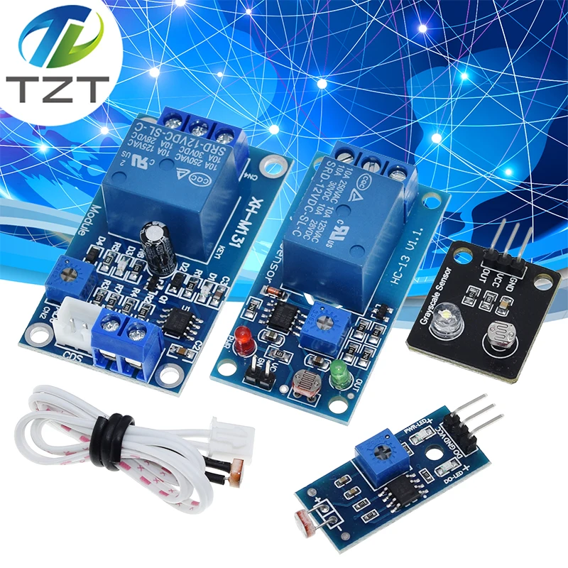XH-M131 5V/12V light control switch photoresistor relay module detection sensor 10A brightness automatic control module