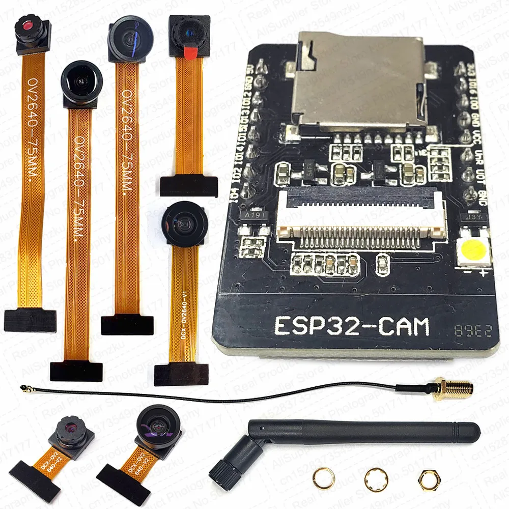 Original Ai ESP32 CAM with OV2640 Camera Module Kit 8MB PSRAM 2.4G WIFI 66 120 160 Degrees 650nm 850nm Night Vision 2MP 24Pin