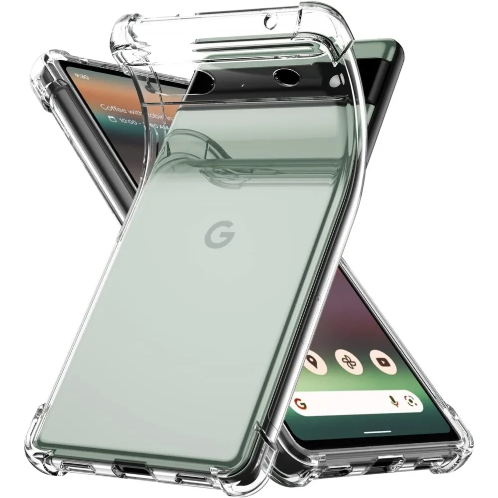 Liquid Silicone Case for Google Pixel 6 6A 7 7A 8 8A 9 9A 10 Pro XL Black Matte Shockproof Back Cover