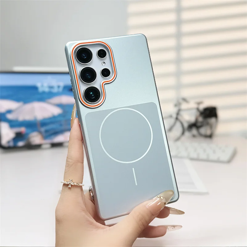 HODON Matte Magnetic Phone Case for Samsung Galaxy S26 S25 S24 S23 S22 Plus Ultra Cases Shockproof Clear Cover