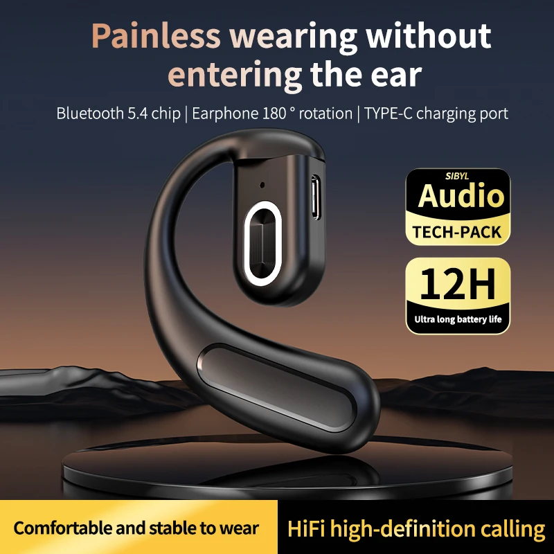 🎧Fast Shipping 🎧Z70 Open Wireless Earphones Bluetooth 5.4 Sports Business Music Ear hook 180° Rotation Adjustment Left and Right Headset
