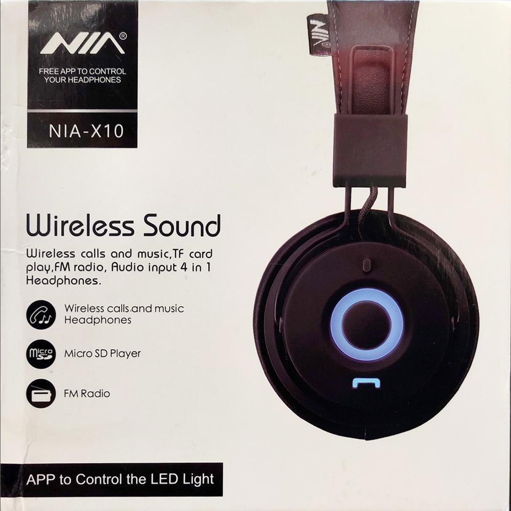 NIA X10 New Wireless Bluetooth Stereo And Wired Headphones ,Micro Sd Tf Card Player ,Fm Radio Support