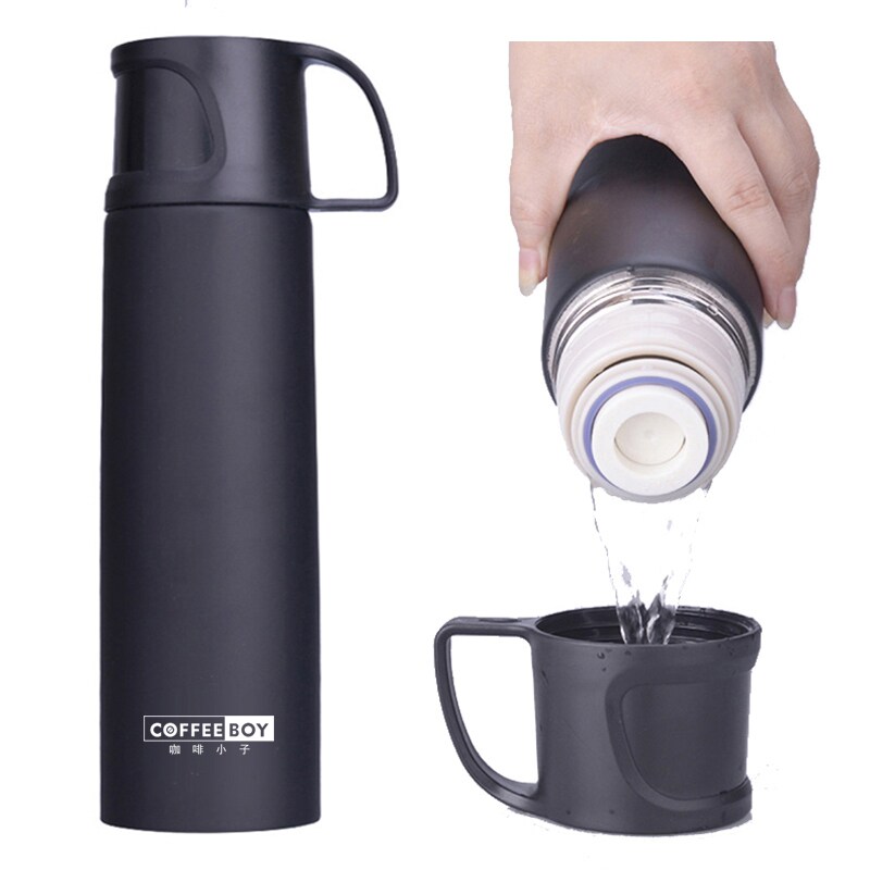 Thermoses And Cup Coffee Bottle 500ml/16.2oz Stainless Steel Thermos with Travel Mug Bottle Keep Drinks Hot or Cold