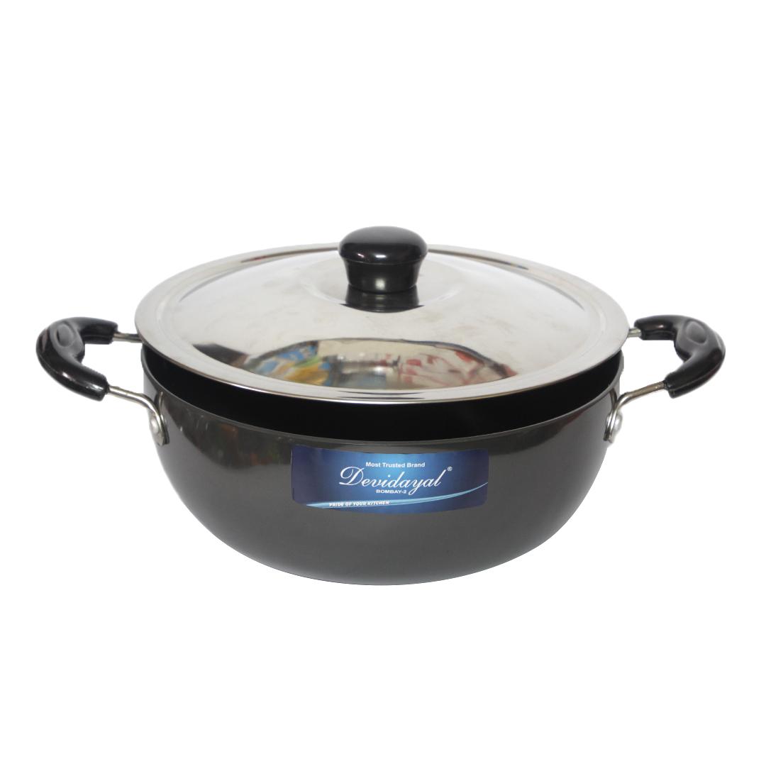 DeviDayal l Induction Kadhai With Stainless Steel Lid 4Ltrs