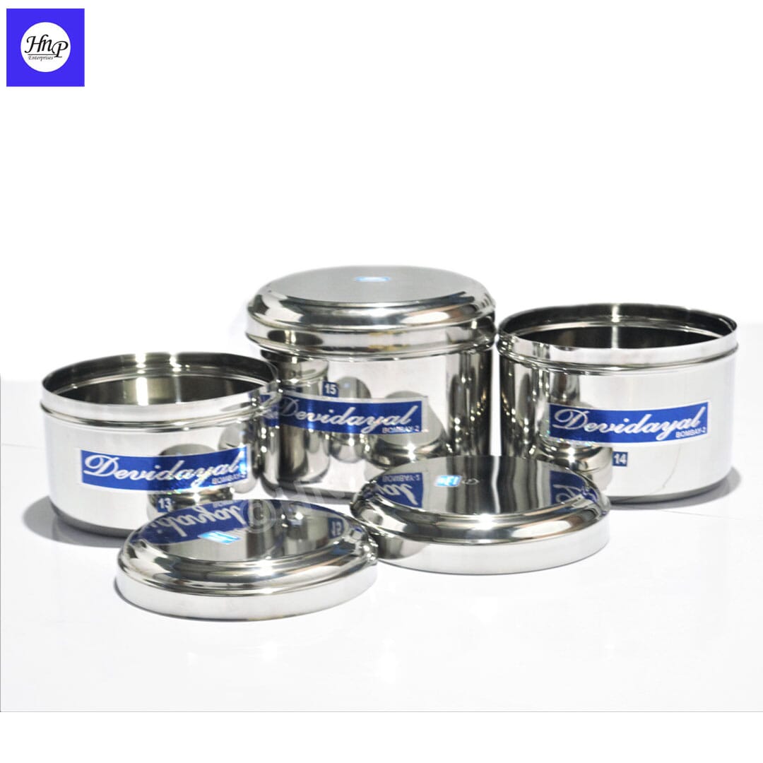 DeviDayal Stainless Steel Multi Purpose Container Set Of 3