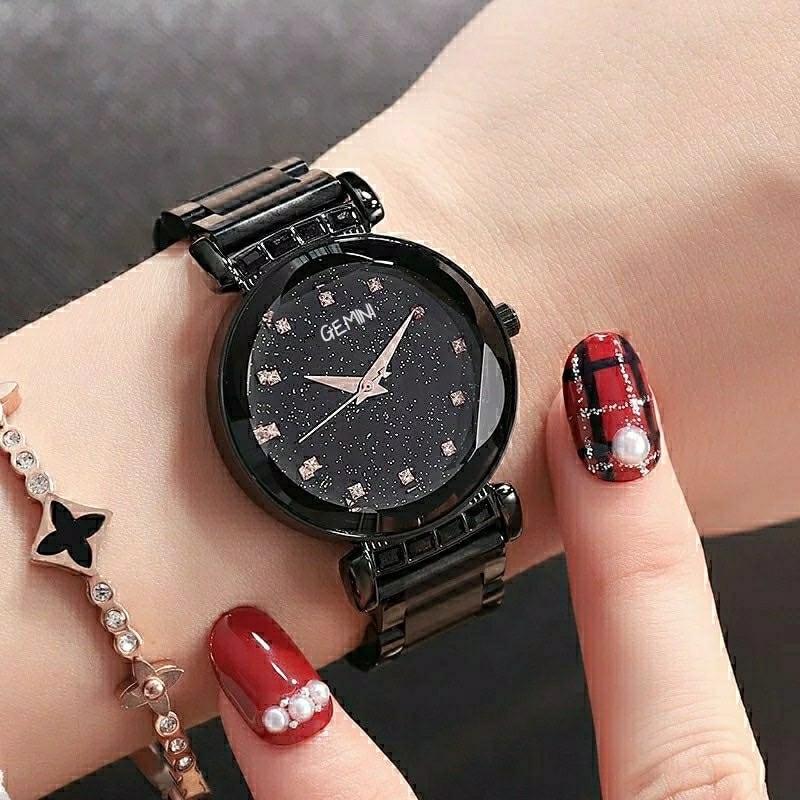 Black Colour Fashionable New Model Watch For Women