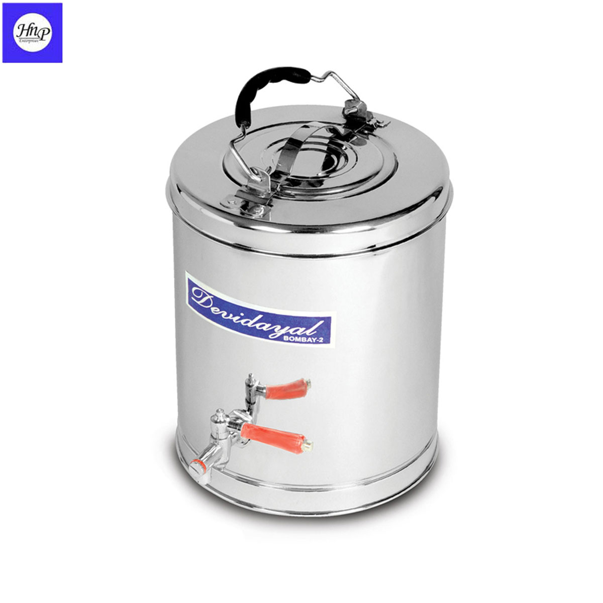 DeviDayal Stainless Steel Double Wall Puff Insulated Hot & Cold Tea Container - 20 Ltr.