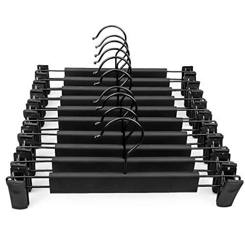 Black Plastic Clip Hanger 12 pcs For Clothes(A-Grade)