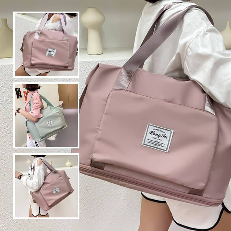 Large Capacity Storage Folding Bag Travel Bags Tote Carry On Luggage Handbag- Color May Vary