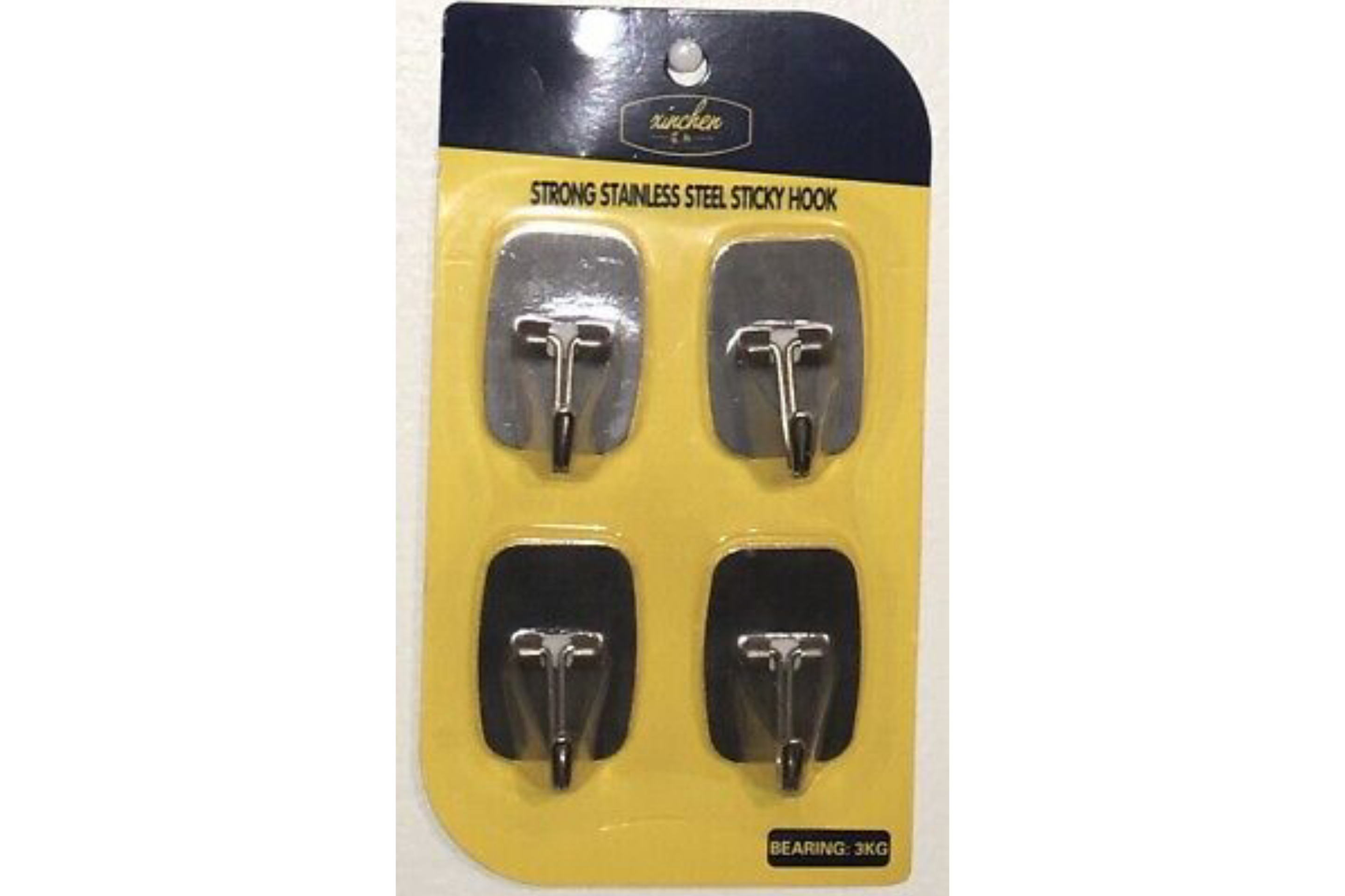 4 Pcs Stainless Steel Adhesive Sticky Hooks for Tile Wall Stainless Steel Wall Hangers of Heavy Duty Shower Stick on Hooks for Coat,Hat,Key Wall Sticky Hooks Adhesive Shower Hooks Kitchen Bathroom Drill,Sticky Hook
