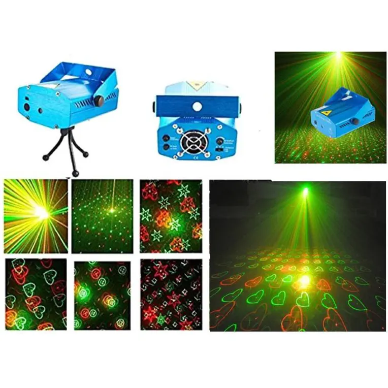 Mini Laser Projector Stage Light Sound Activated Laser Light Tihar Light Diwali Light - image 1