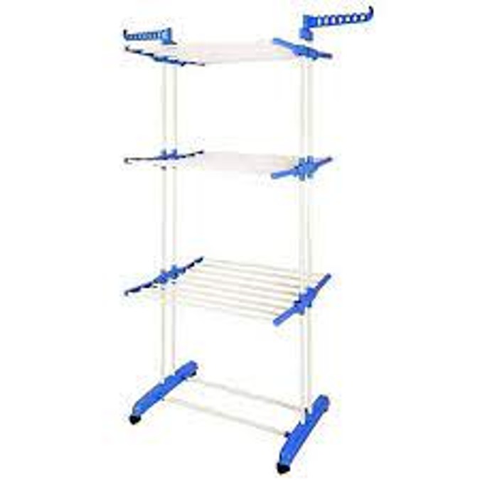 Stainless Steel Triple Layer Foldable Cloth Dryer/Clothes Drying Stand Heavy Duty