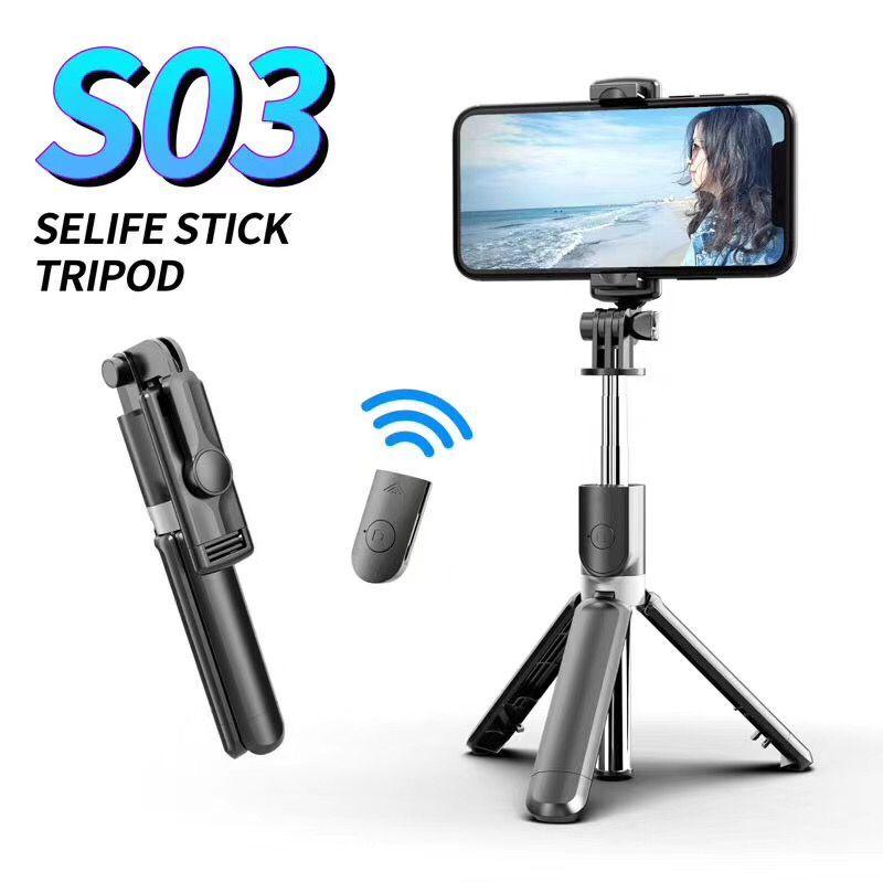 S03 Mini Extendable Bluetooth Selfie Stick Tripod