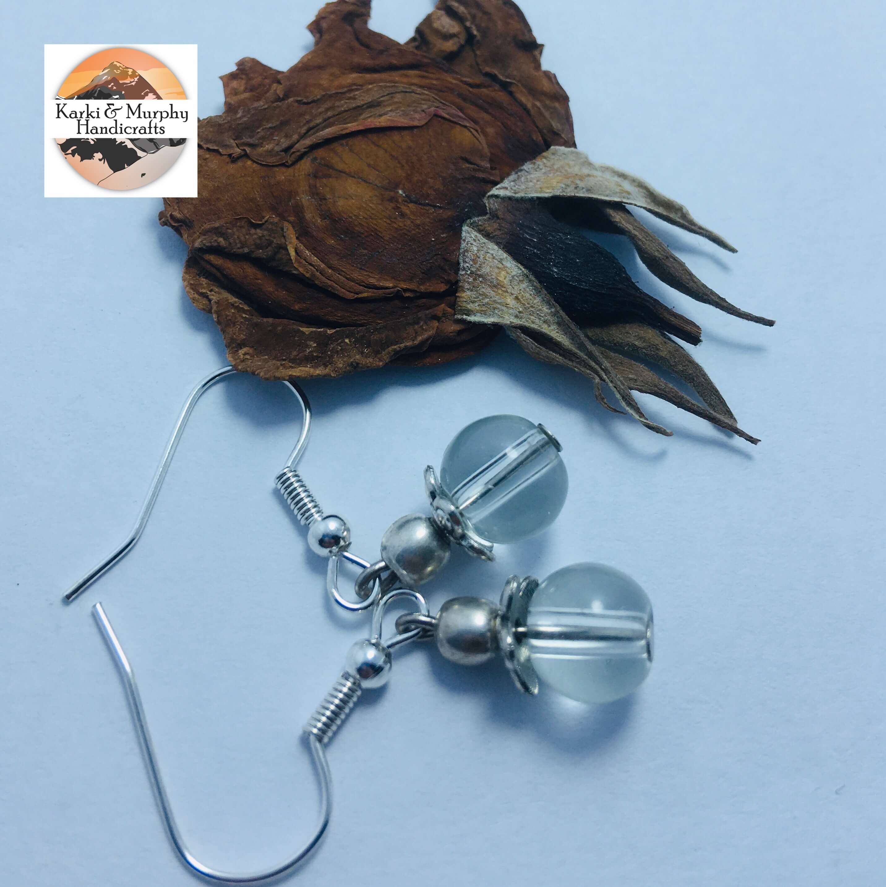 Transparent Cherry Beads Drop Earrings