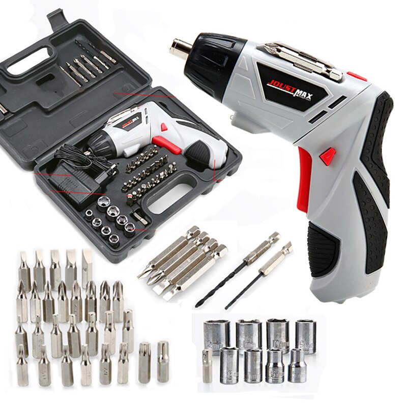 4.8V Electric Screwdriver Cordless Drill With 45 Bits Mini Wireless Power