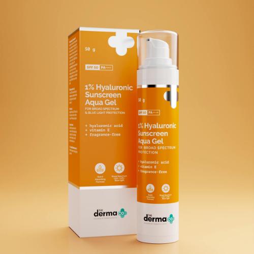 Derma Co 1% Hyaluronic Sunscreen Aqua Gel spf 50+ 50g