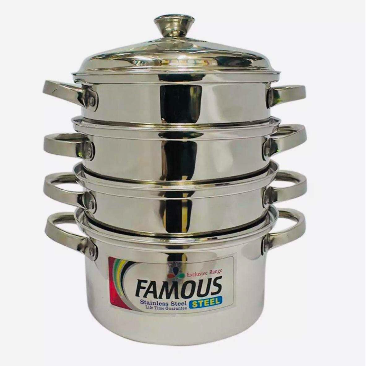 Famous Stainless Steel 5 Pcs Steamer Set Momo Cooking Pot 22CM