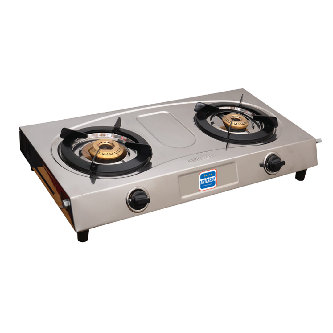 Unirize Solitare Auto 2 Burner Stainless Steel Gas Stove
