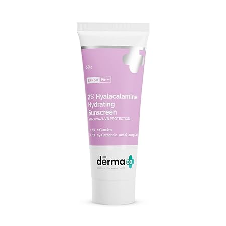 The Derma Co. 2% Hyalacalamine Hydrating Sunscreen 50g