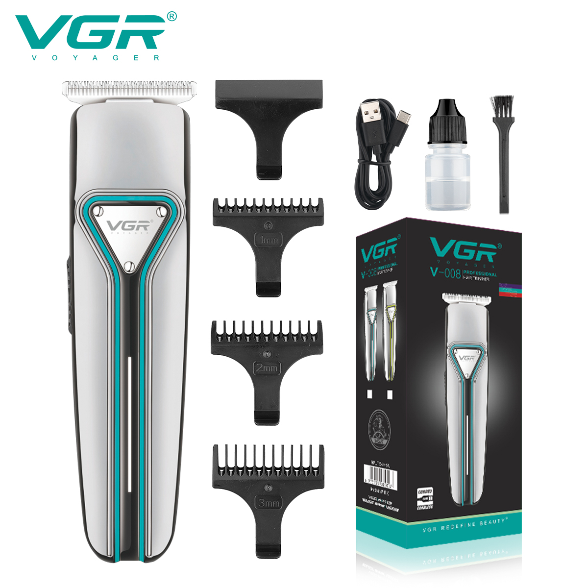 VGR 071 Professional Rechargable Hair Trimmer For Men