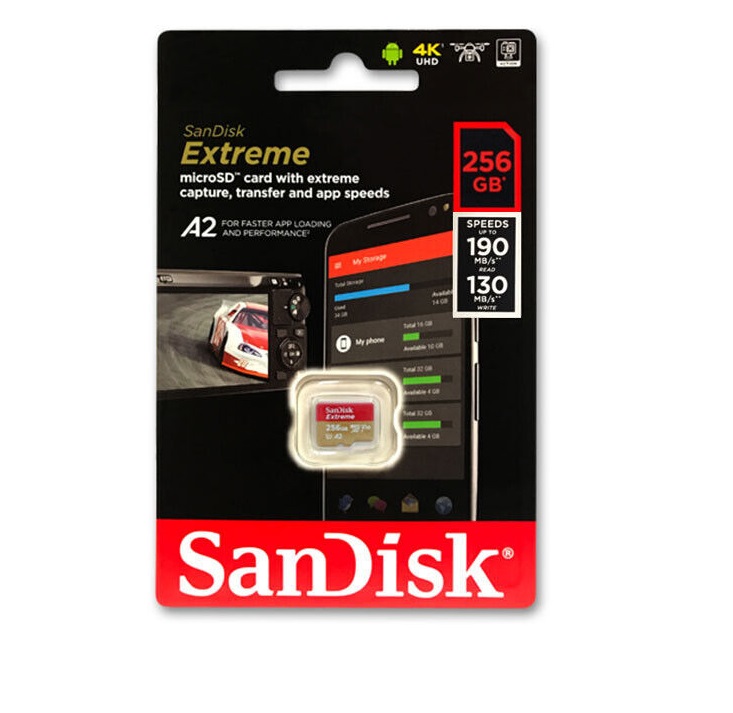 256GB Extreme microSDXC UHS-I Memory Card