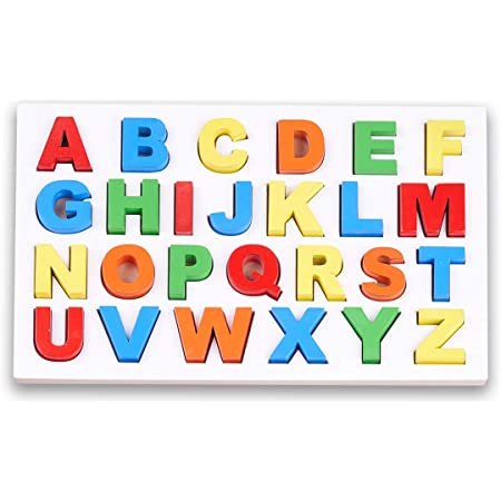 Wooden English Alphabet On A Board For Kids