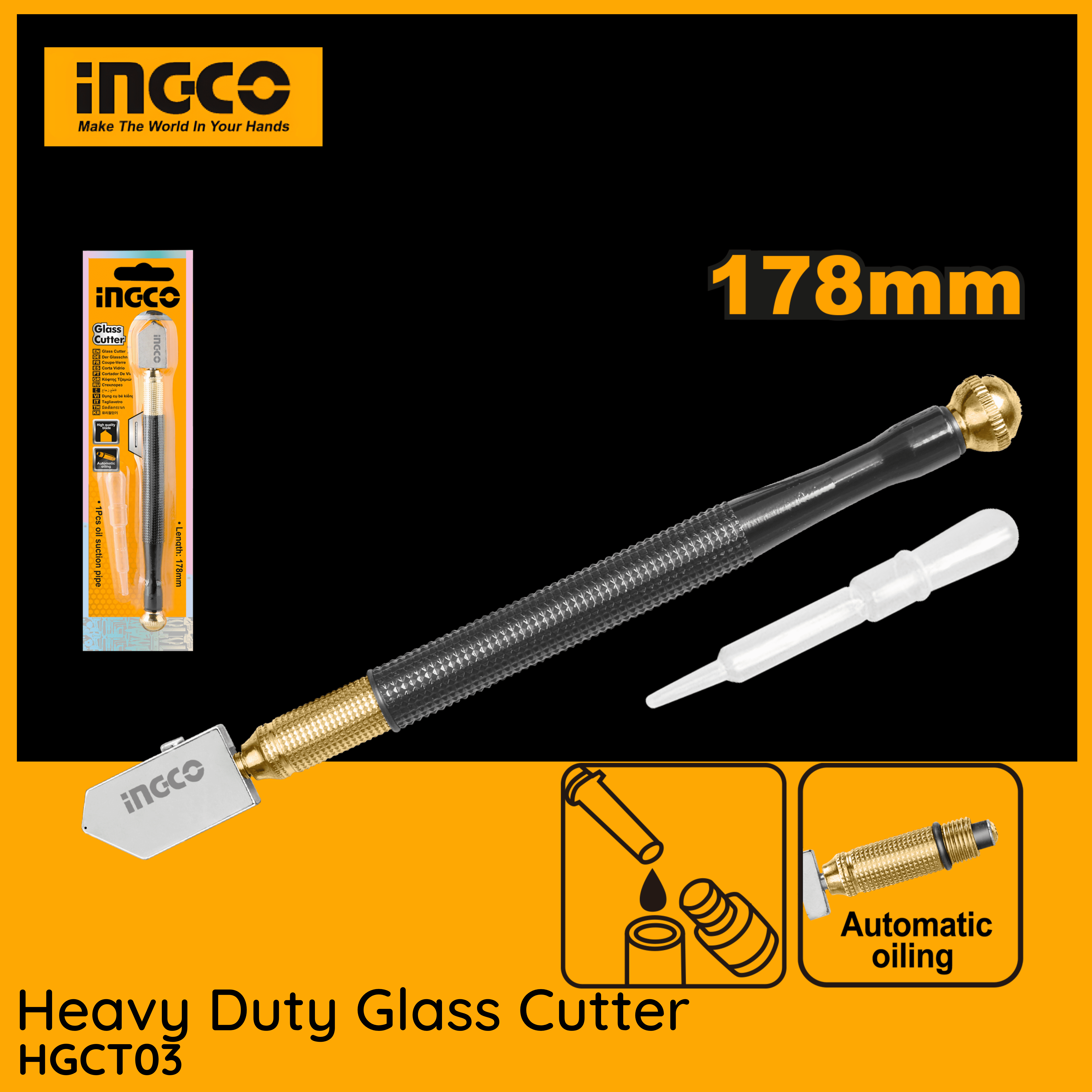 Ingco Heavy Duty Glass Cutter HGCT03