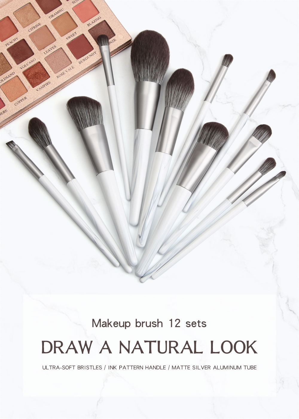 MAANGE 12Pcs Wooden Handle Make Up Brush Tool Kit MAG5820 - image 1